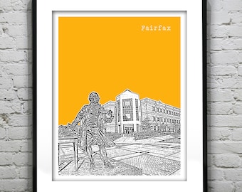Fairfax Virginia Skyline Poster Art Print Item T4422
