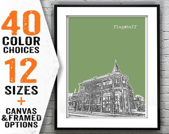 Flagstaff Arizona Poster Print Art Skyline Item T2908