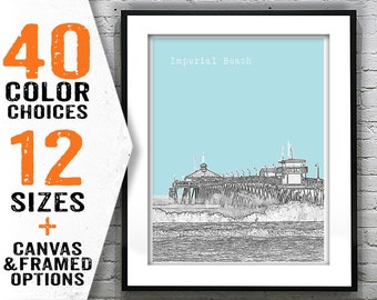 Imperial Beach Skyline Poster Art Print California CA Item T2768