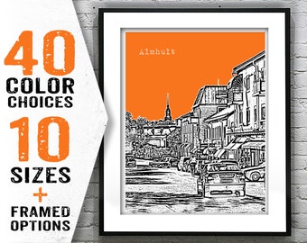 Almhult Sweden Poster City Skyline Art Print Item T1881