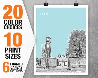 Osseo Minnesota Poster Art Skyline Print MN Item T5397