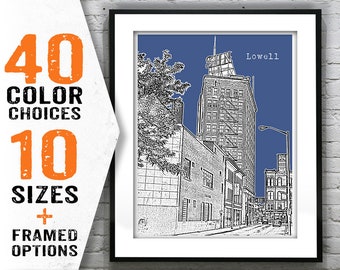 Lowell Poster Art Print Massachusetts MA Item T1688