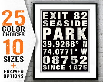 Seaside Park Subway Print New Jersey Shore Poster Print Art NJ Jersey Shore Item T1533