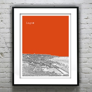Lagos Portugal Poster Art Print City Skyline Version 1