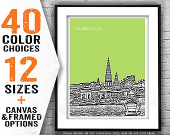 Pandharpur India Poster Art Print Skyline Item T5002