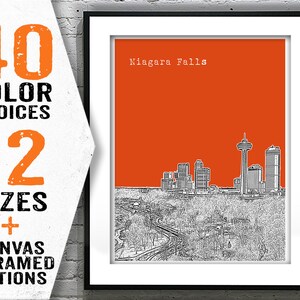 Niagara Falls Skyline Ontario Art Print Poster NY ON Item T4522