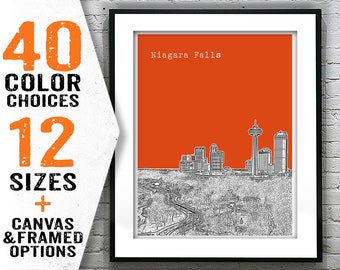 Niagara Falls Skyline Ontario Art Print Poster NY ON Item T4522