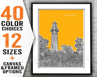 Currituck North Carolina Poster Art Print City Skyline NC Item T2967