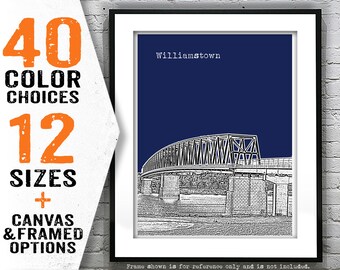 Williamstown West Virginia Poster Print Art Skyline WV Item T5185