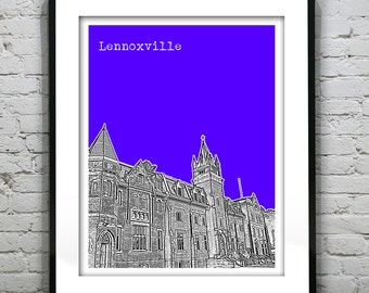 Lennoxville Quebec Poster Print City Skyline Canada Art Print