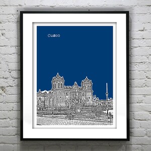 Cusco Peru Poster Art Print Beach Version 1