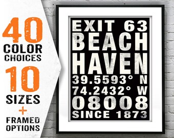 Beach Haven Subway Print New Jersey Poster Art Item T1444