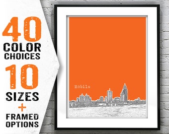 Mobile Poster Art Print Alabama Item T1815