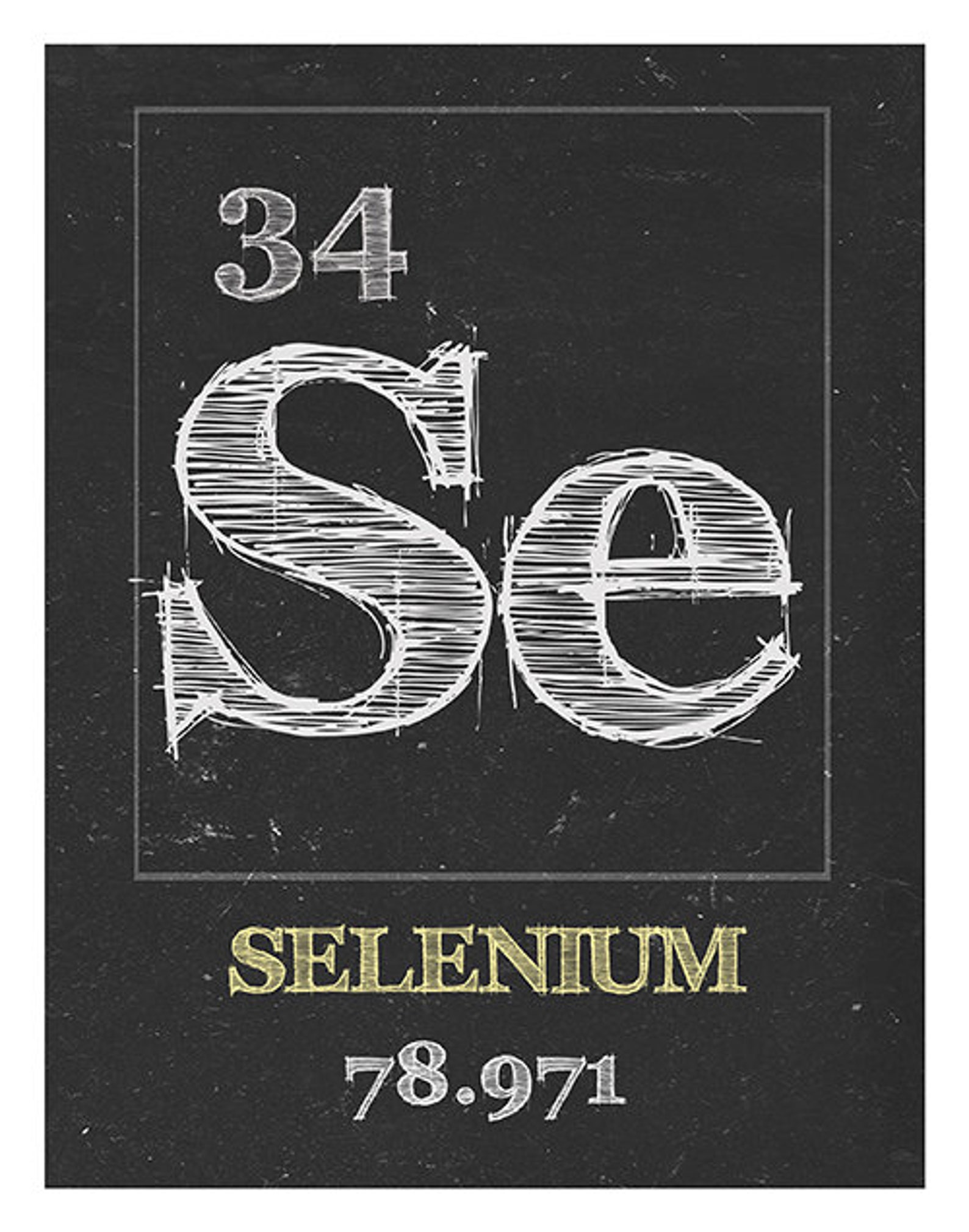 Periodic Table Selenium Poster Art Print Periodic Table of Elements Se ...