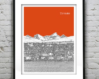 Tromso Skyline Poster Art Print Norway Item T4515