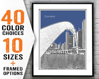 Toronto Canada Poster Art Print Skyline Item T2154