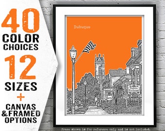 Dubuque Iowa Poster Art Print IA Item T5047