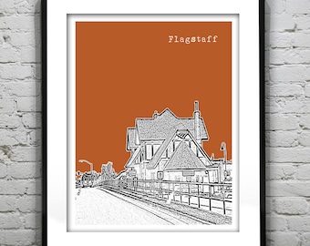 Flagstaff Arizona Poster Print Art Skyline Item T1085