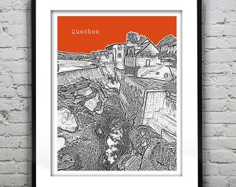 Quechee Vermont Skyline Poster Art Print VT Version 1