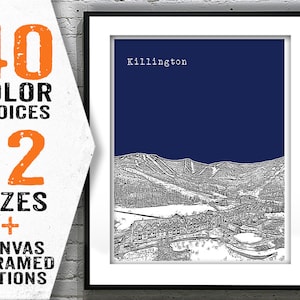 Killington Vermont Poster Print Art Skyline VT Item T2755