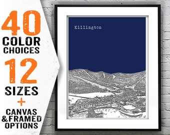 Killington Vermont Poster Print Art Skyline VT Item T2755