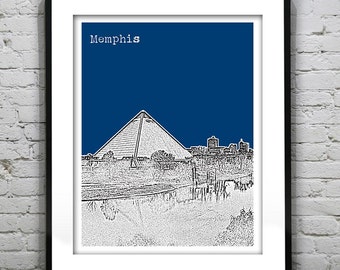 Memphis  Skyline Poster Art Print Tennessee TN Item T2704