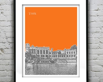 York England Skyline Poster Art Print UK Britain United Kingdom Version 1
