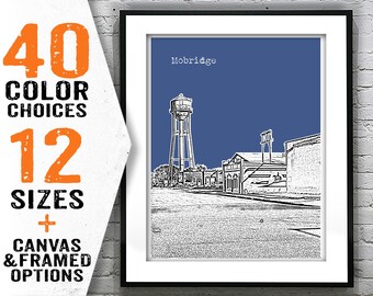 Mobridge Skyline Poster Art Print South Dakota MD Item T2789