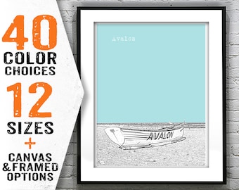 Avalon New Jersey Skyline Poster Print Art NJ Jersey Shore Item T2175