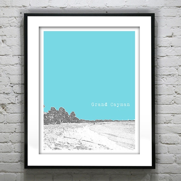Grand Cayman Islands Skyline Poster Print Art Item T5569