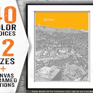 Bilbao Poster Art Print Mediterranean Spain Item T4799