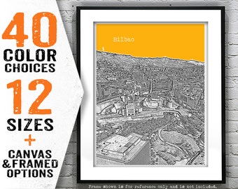 Bilbao Poster Art Print Mediterranean Spain Item T4799