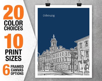 Cobourg Ontario Skyline Art Print Poster Canada Item T5521