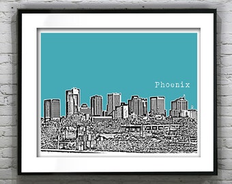 Phoenix Arizona Poster Print Art Skyline Item T4594
