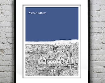 Winchester Skyline Poster Art Virginia VA Version 1
