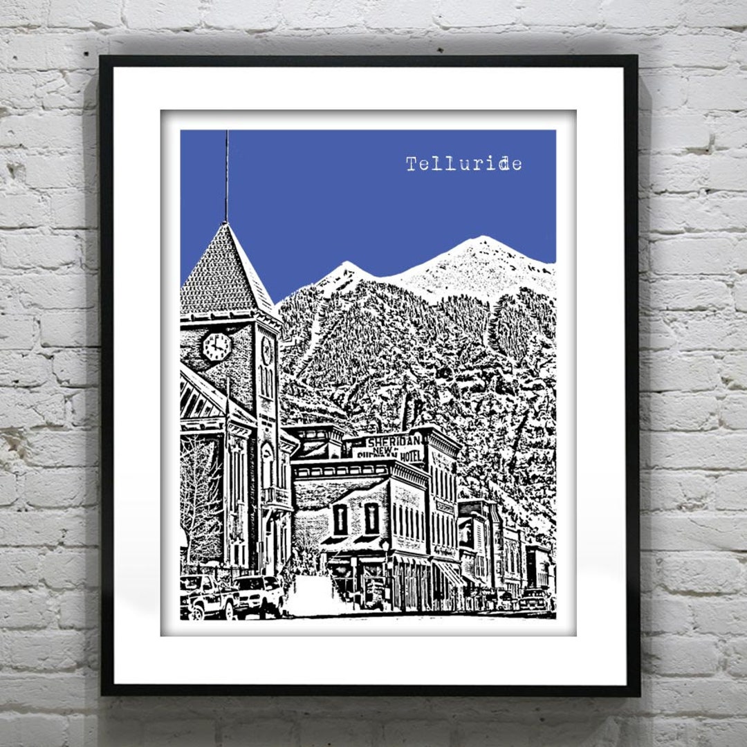 Telluride Colorado Poster City Skyline Art Print Item T5120 - Etsy
