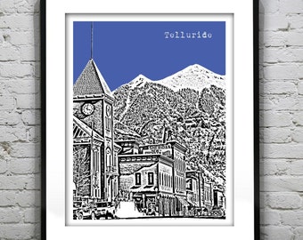 Telluride Colorado Poster City Skyline Art Print Item T5120