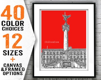 Chihuahua Mexico Skyline Poster Art Print Item T5182