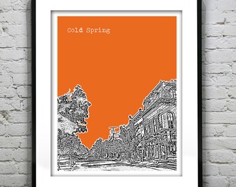 Cold Spring New York Skyline Poster Art Print