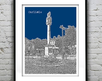 Carlisle Skyline Poster Art Print England Version 1