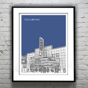 Doylestown Skyline Poster Art Print Pennsylvania PA Item T2450
