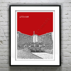 Athens Georgia Skyline Poster Art Print Item T2211