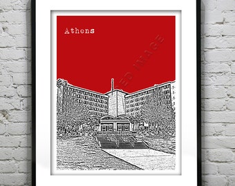 Athens Georgia Skyline Poster Art Print Item T2211
