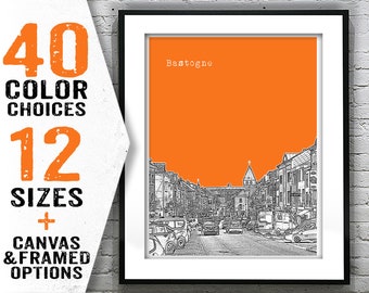 Bastogne Skyline Poster Art Print Berlgium Item T2279
