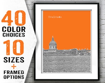 Toulouse France Skyline Poster Art Print Item T2056