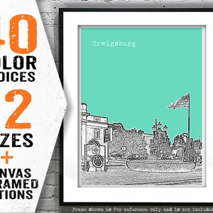 Orwigsburg Pennsylvania Skyline Poster Art Print PA Item T5054
