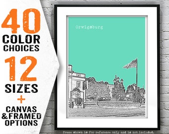 Orwigsburg Pennsylvania Skyline Poster Art Print PA Item T5054