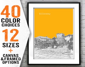 Kilkenny Poster Art Print Skyline Poster Ireland Item T2470