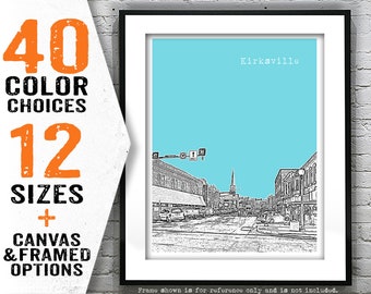 Kirksville Missouri Poster Skyline Art Print Item T4776
