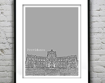 Providence Rhode Island Skyline Poster Art Print RI Item T1227